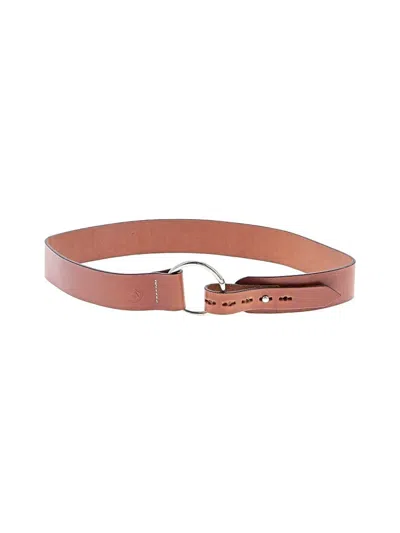 Pre-owned Assorted Brands Leather Belt In Brown
