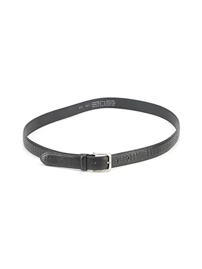 Pre-owned Assorted Brands Leather Belt In Gray