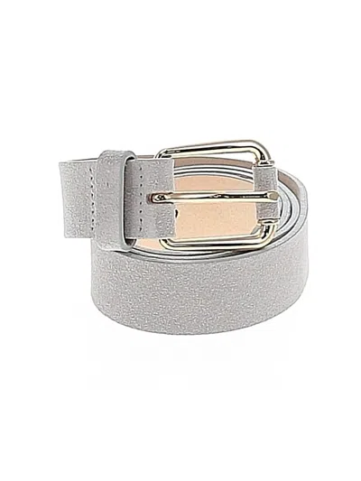 Pre-owned Assorted Brands Leather Belt In Gray