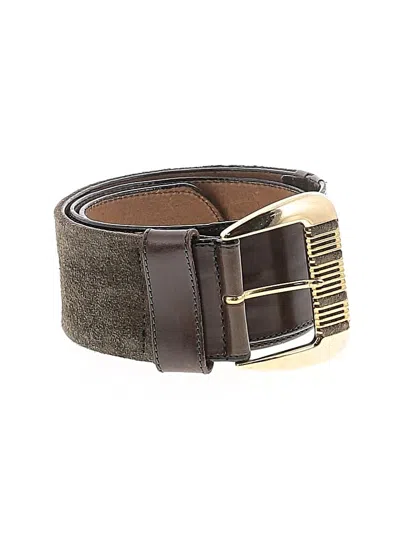 Pre-owned Assorted Brands Leather Belt In Green