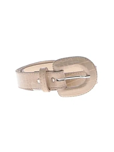 Pre-owned Assorted Brands Leather Belt In Ivory