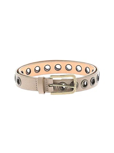 Pre-owned Assorted Brands Leather Belt In Ivory