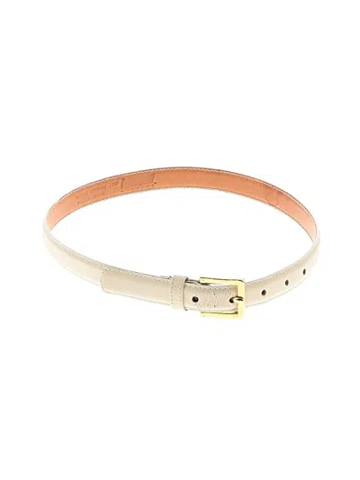 Pre-owned Assorted Brands Leather Belt In Ivory