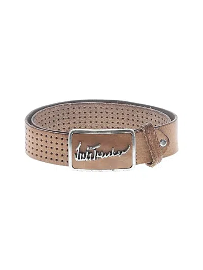 Pre-owned Assorted Brands Leather Belt In Tan