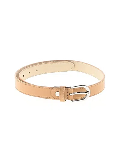 Pre-owned Assorted Brands Leather Belt In Tan