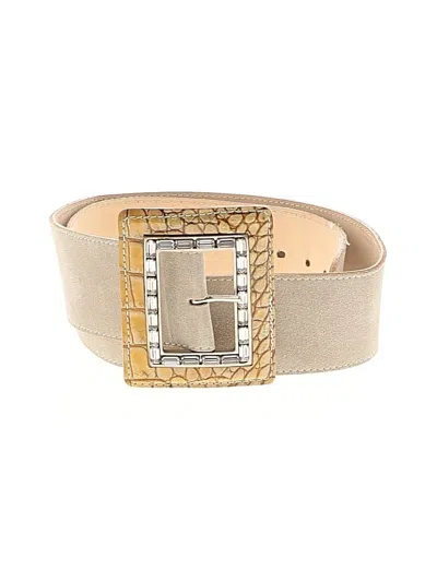 Pre-owned Assorted Brands Leather Belt In Tan