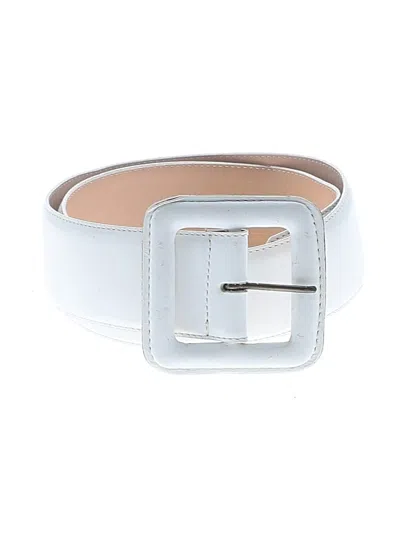 Pre-owned Assorted Brands Leather Belt In White