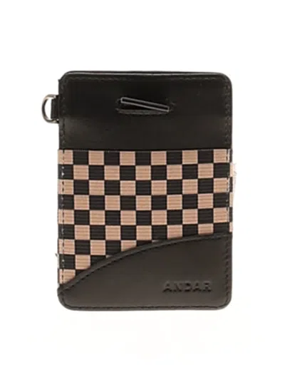 Pre-owned Assorted Brands Leather Card Holder In Black