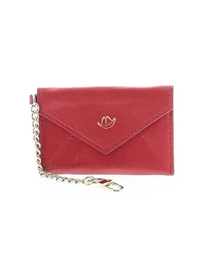 Pre-owned Assorted Brands Leather Card Holder In Red