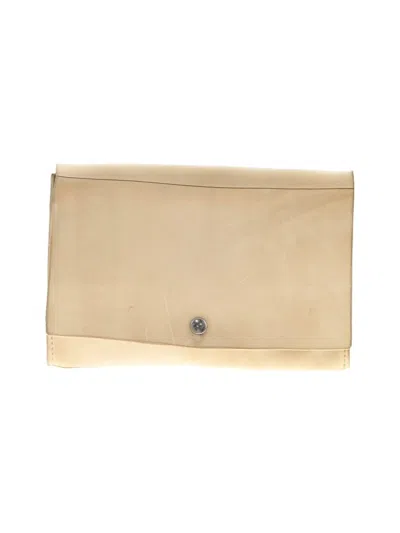 Pre-owned Assorted Brands Leather Clutch In Ivory