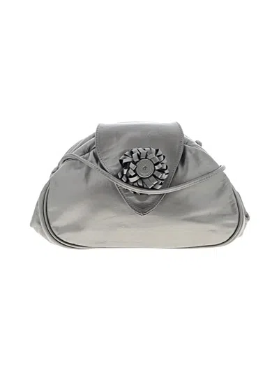 Pre-owned Assorted Brands Leather Clutch In Silver