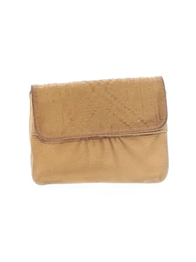 Pre-owned Assorted Brands Leather Clutch In Tan