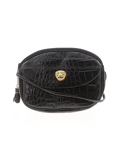 Pre-owned Assorted Brands Leather Crossbody Bag In Black