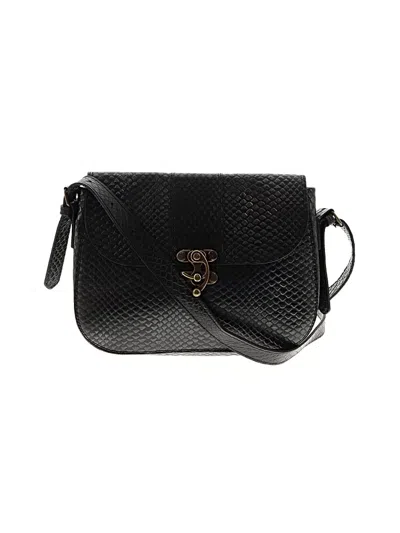 Pre-owned Assorted Brands Leather Crossbody Bag In Black