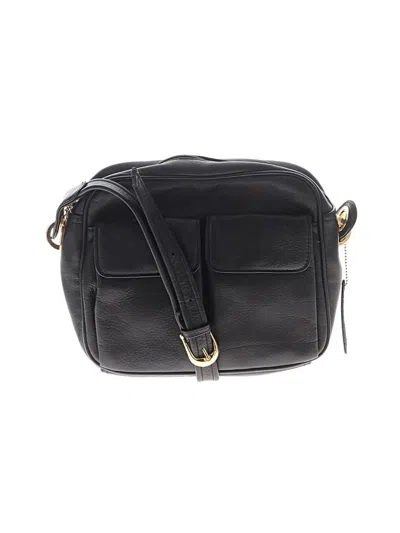 Pre-owned Assorted Brands Leather Crossbody Bag In Black