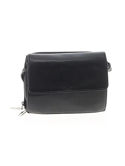 Pre-owned Assorted Brands Leather Crossbody Bag In Black