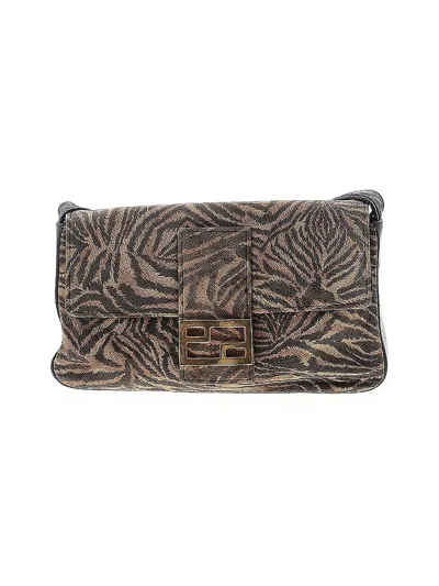 Pre-owned Assorted Brands Leather Crossbody Bag In Brown