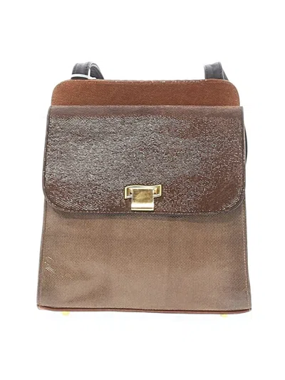 Pre-owned Assorted Brands Leather Crossbody Bag In Brown