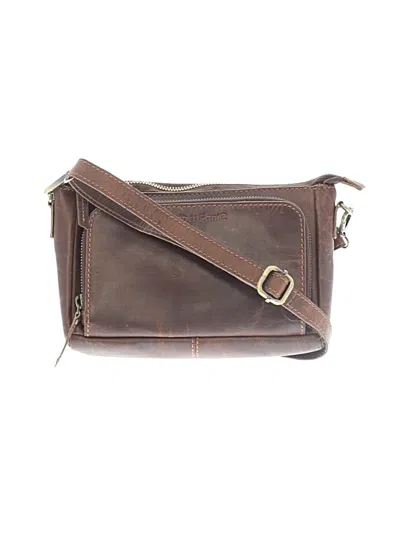 Pre-owned Assorted Brands Leather Crossbody Bag In Brown