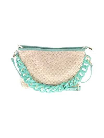 Pre-owned Assorted Brands Leather Crossbody Bag In Teal
