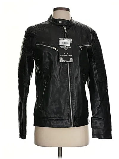 Assorted Brands Leather Jacket In Black