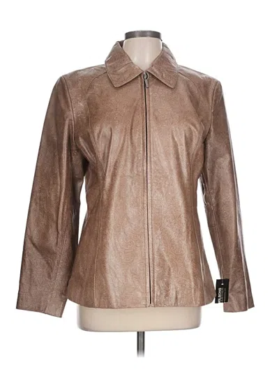 Assorted Brands Leather Jacket In Brown
