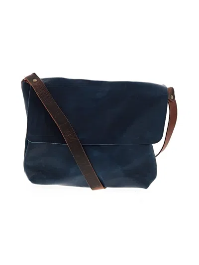 Pre-owned Assorted Brands Leather Messenger In Blue