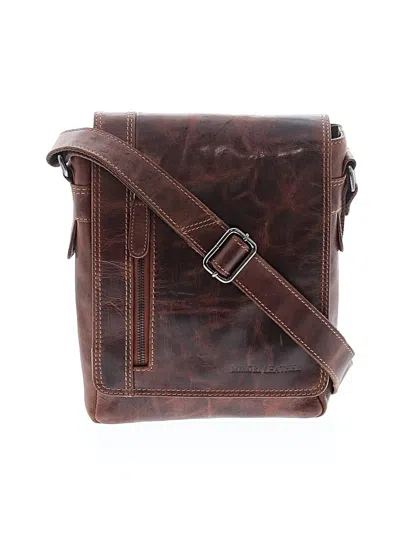 Assorted Brands Leather Messenger In Brown