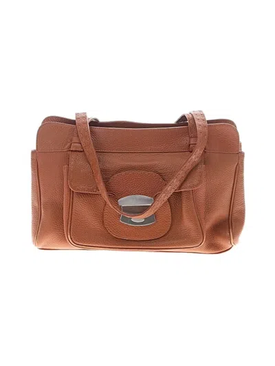 Pre-owned Assorted Brands Leather Shoulder Bag In Tan