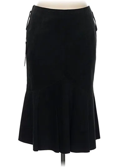 Assorted Brands Leather Skirt In Black