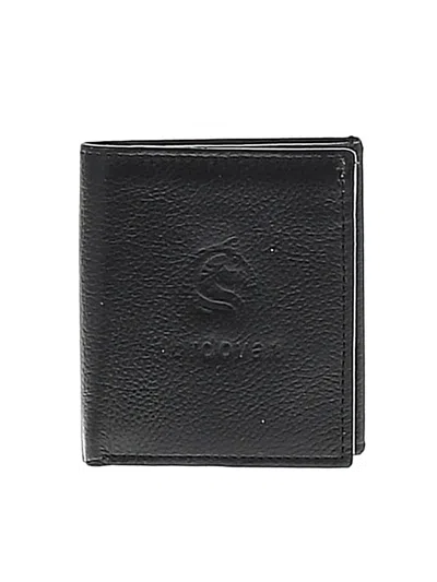 Pre-owned Assorted Brands Leather Wallet In Black