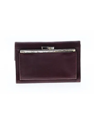 Pre-owned Assorted Brands Leather Wallet In Burgundy