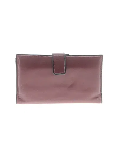 Pre-owned Assorted Brands Leather Wallet In Burgundy