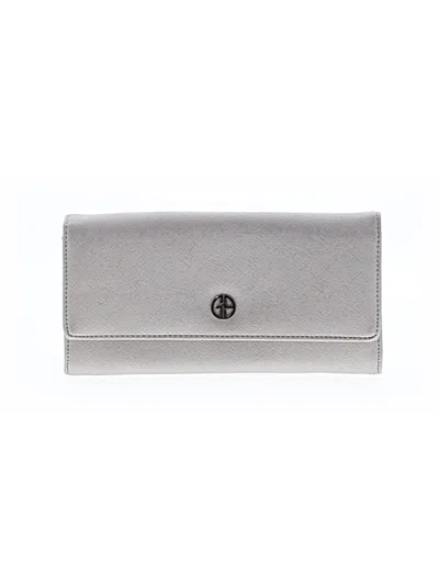 Pre-owned Assorted Brands Leather Wallet In Gray