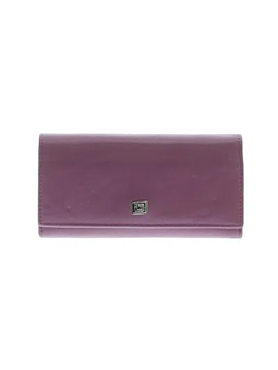 Pre-owned Assorted Brands Leather Wallet In Purple