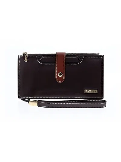 Pre-owned Assorted Brands Leather Wristlet In Brown