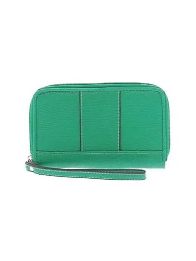 Pre-owned Assorted Brands Leather Wristlet In Green
