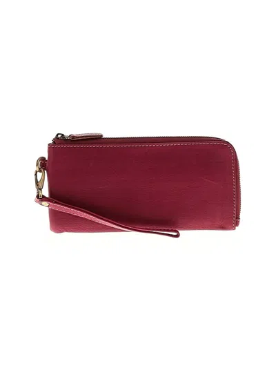 Pre-owned Assorted Brands Leather Wristlet In Purple