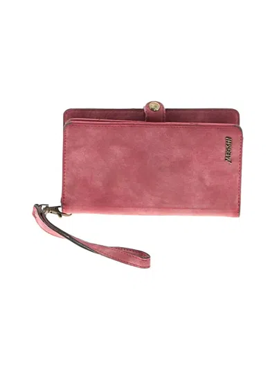 Pre-owned Assorted Brands Leather Wristlet In Red