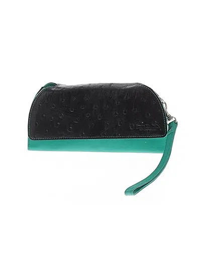 Pre-owned Assorted Brands Leather Wristlet In Teal
