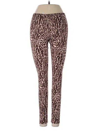 Pre-owned Assorted Brands Leggings In Brown