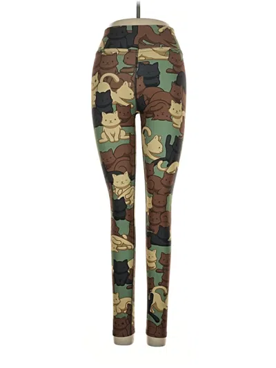 Pre-owned Assorted Brands Leggings In Brown