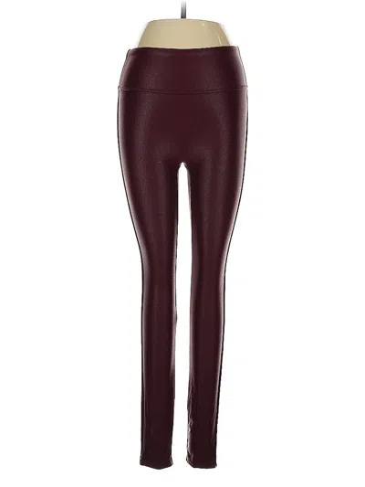 Pre-owned Assorted Brands Leggings In Burgundy