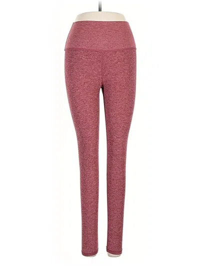 Pre-owned Assorted Brands Leggings In Burgundy