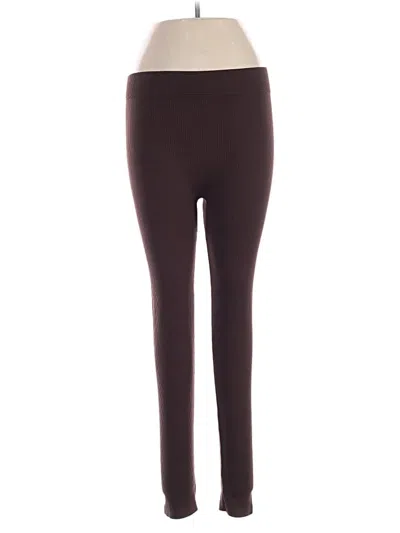Pre-owned Assorted Brands Leggings In Burgundy