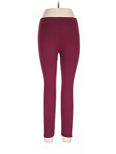 Pre-owned Assorted Brands Leggings In Burgundy