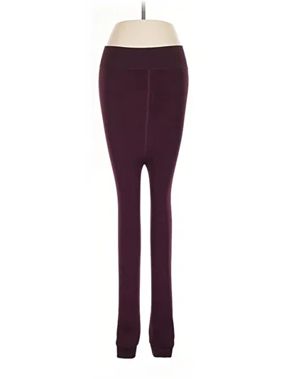 Pre-owned Assorted Brands Leggings In Burgundy