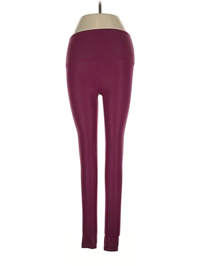 Pre-owned Assorted Brands Leggings In Burgundy
