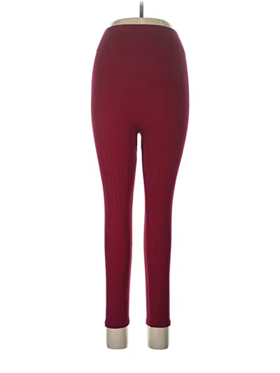 Pre-owned Assorted Brands Leggings In Burgundy
