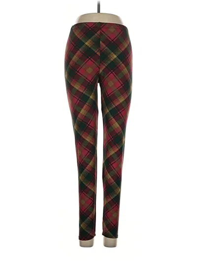 Pre-owned Assorted Brands Leggings In Burgundy